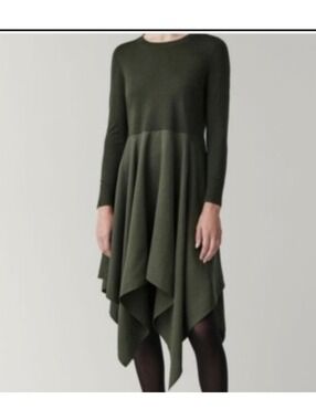 COS Wool Lyocel Asymmetrical Sweater Dress